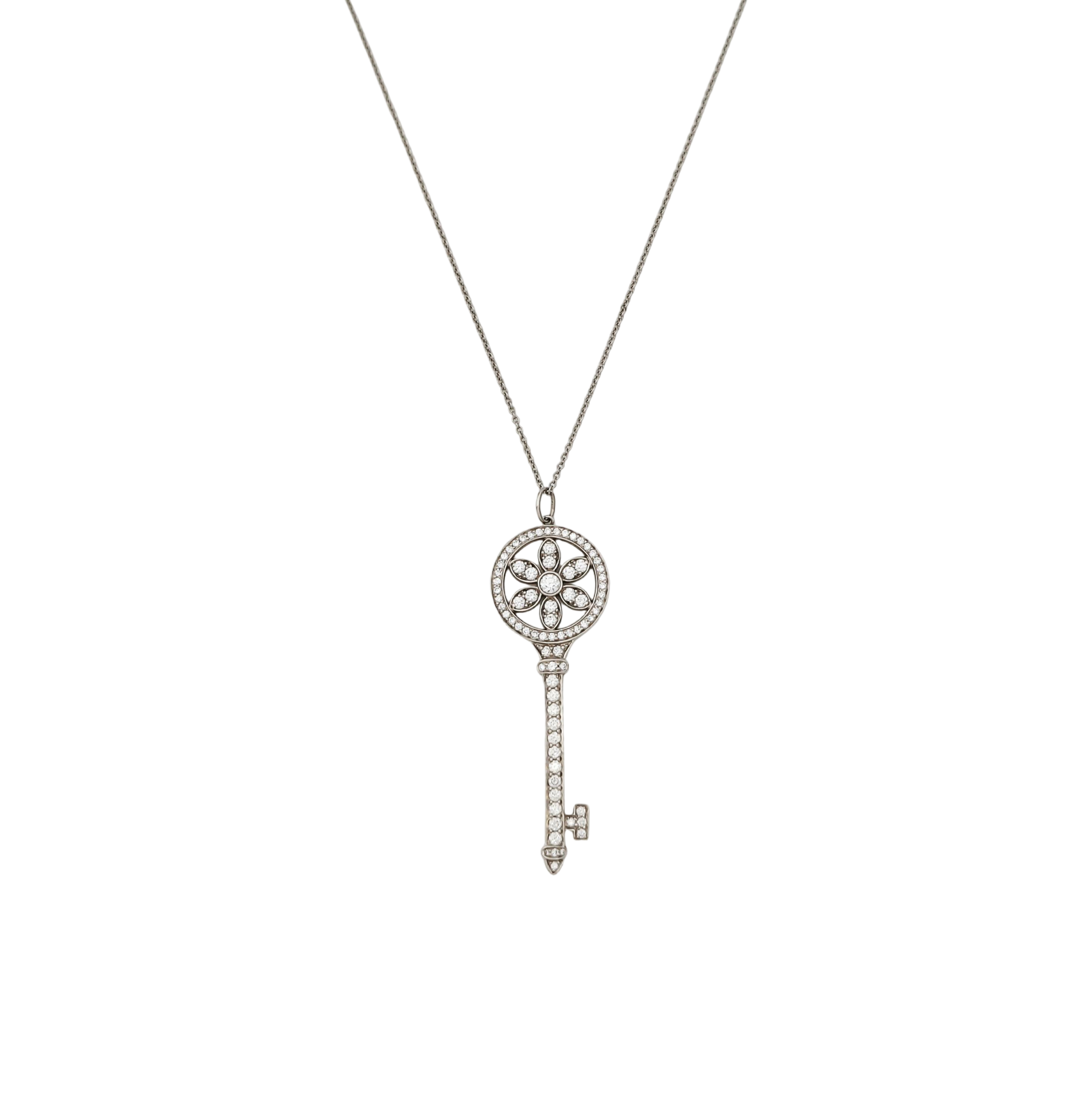 Tiffany Keys Platinum 950 Silver Necklace