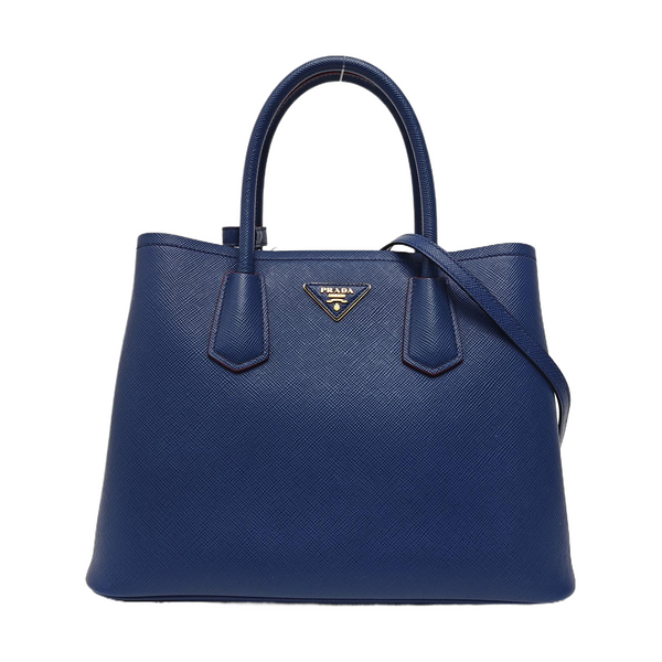 Double Medium Saffiano Calfskin Blue