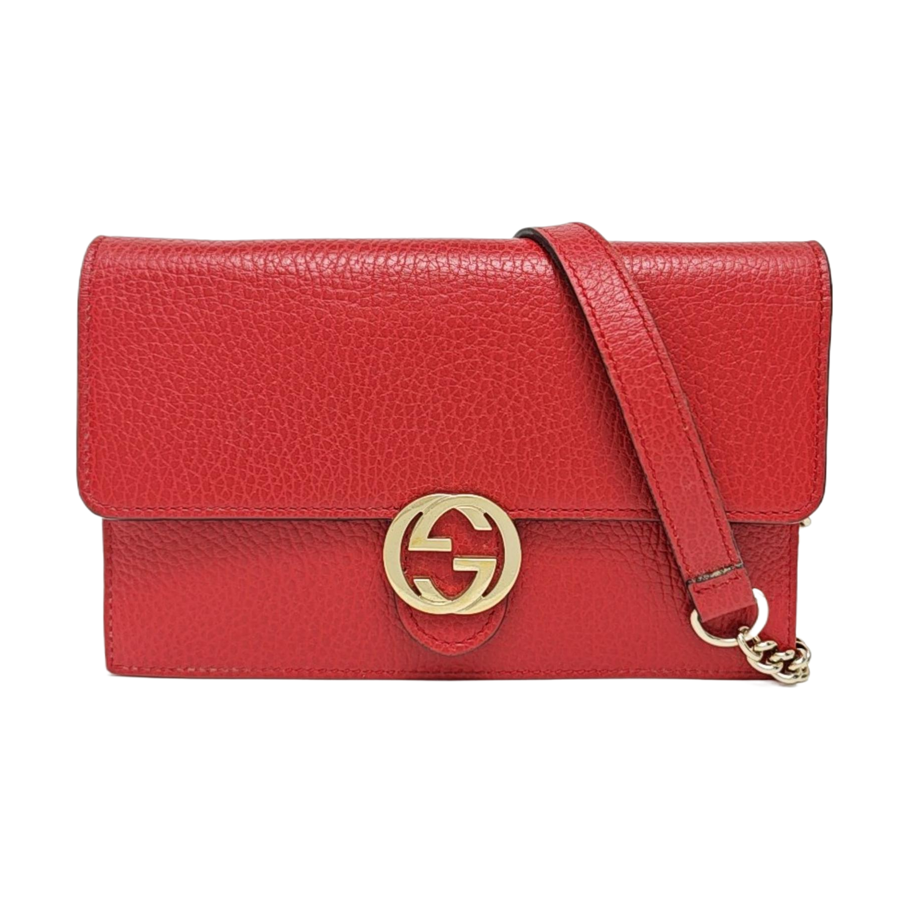 Calfskin Shoulder Bag Red