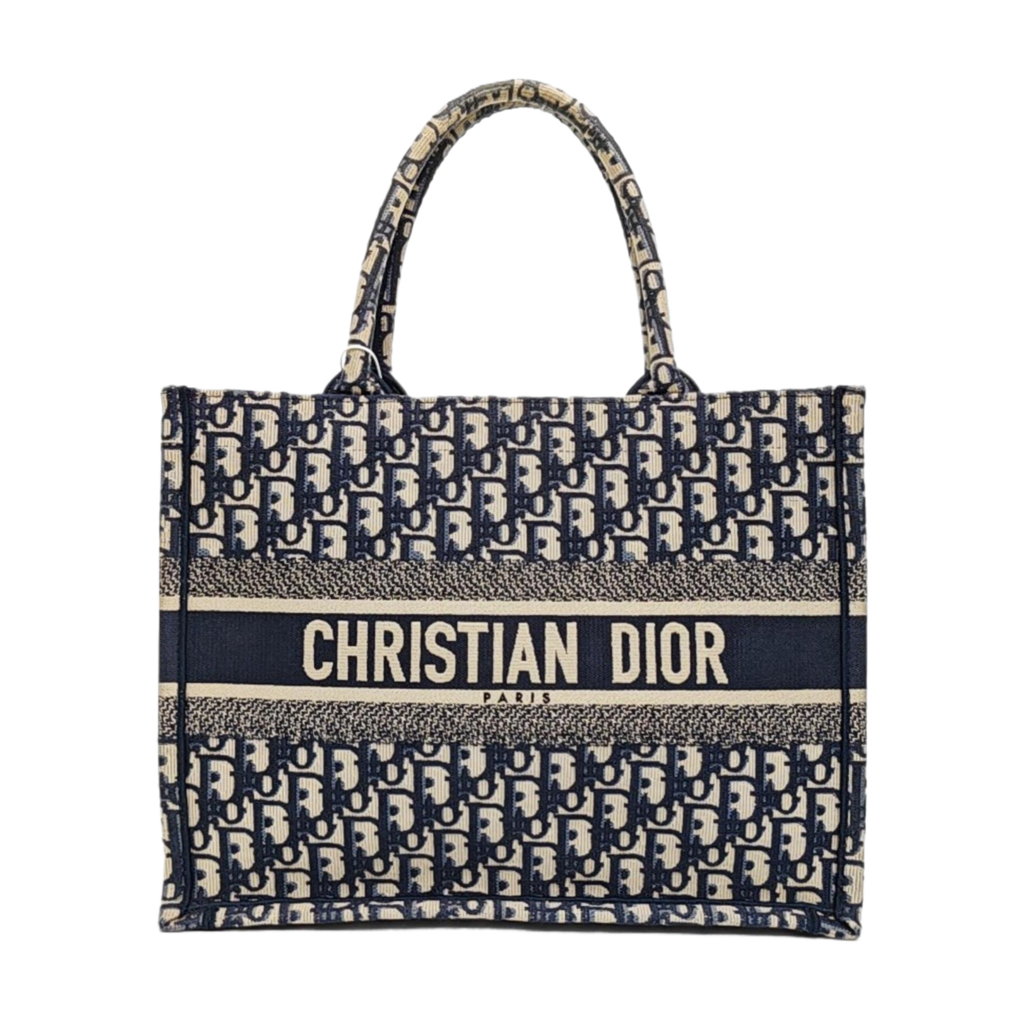 Book Tote Medium Oblique Canvas Blue