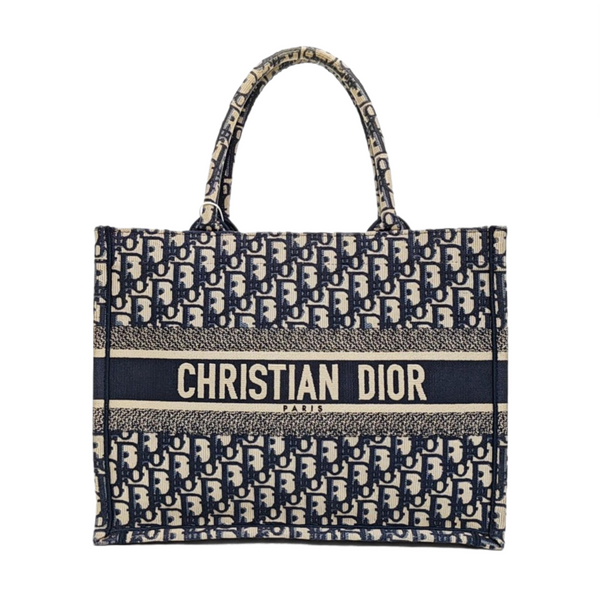 Book Tote Medium Oblique Canvas Blue