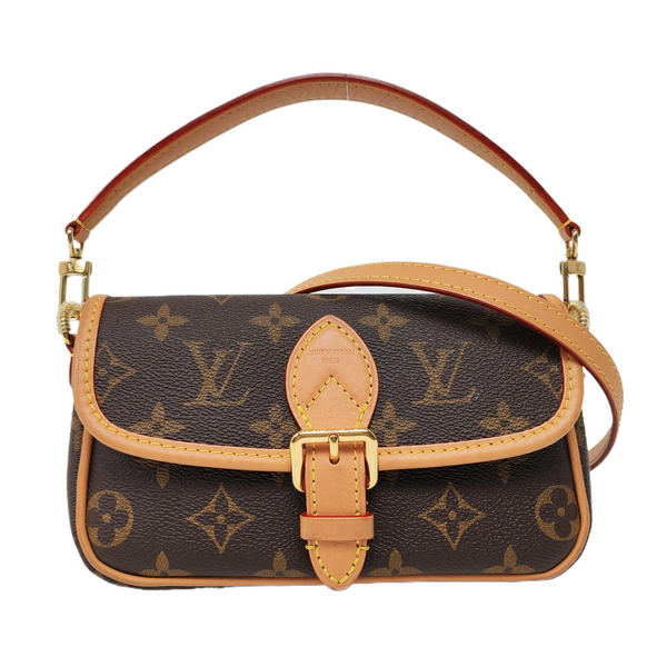 DIANE Nano Monogram Coated Canvas Brown