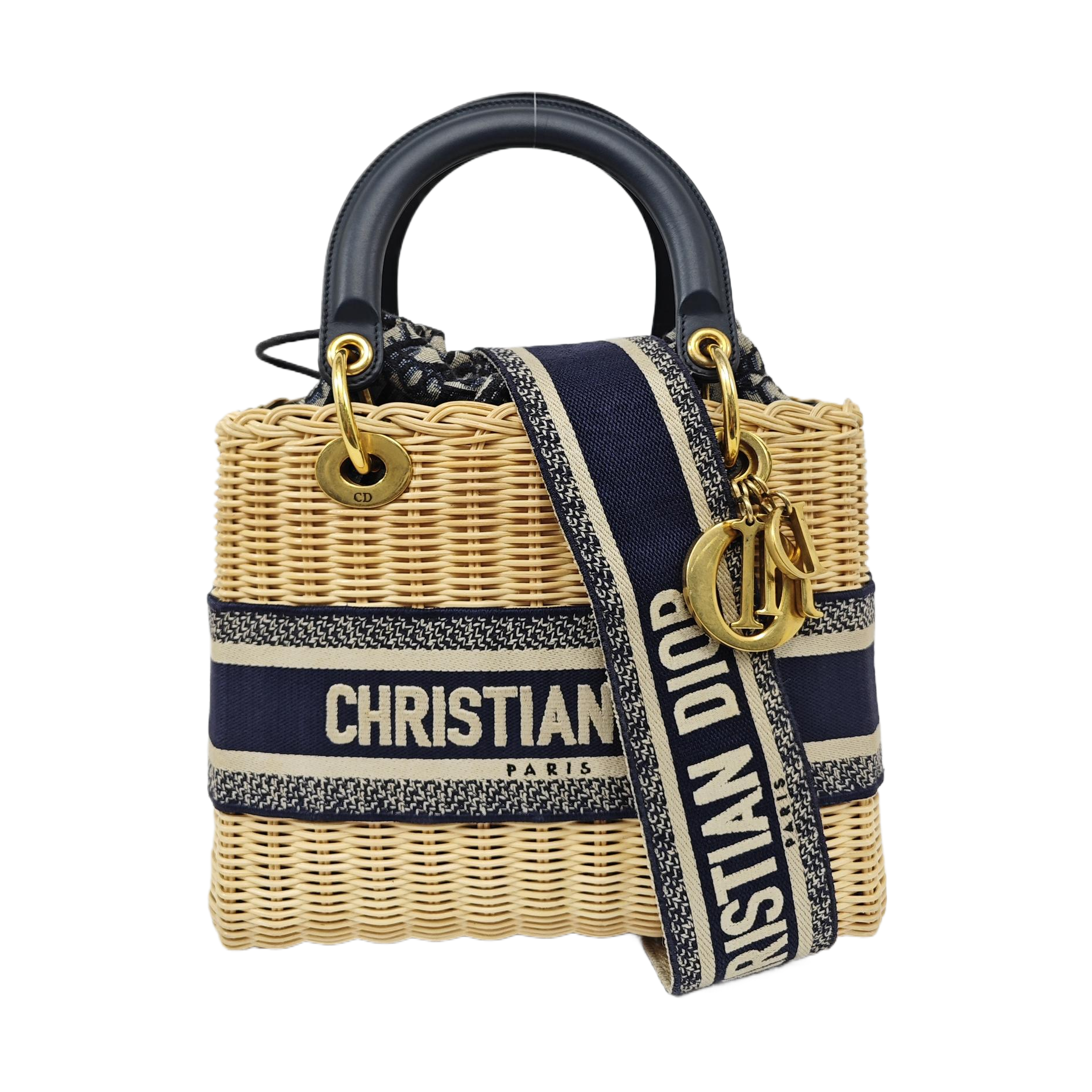 Lady Dior Medium Straw Beige