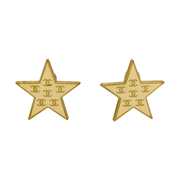 Vintage Metal Gold Clip On Earrings