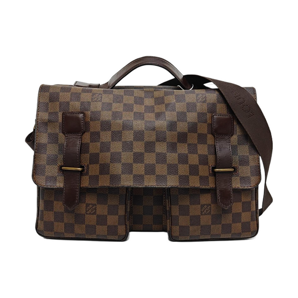 BROADWAY Damier Ebene Coated Canvas Brown