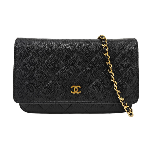 WOC Quilted Grained Calfskin Black