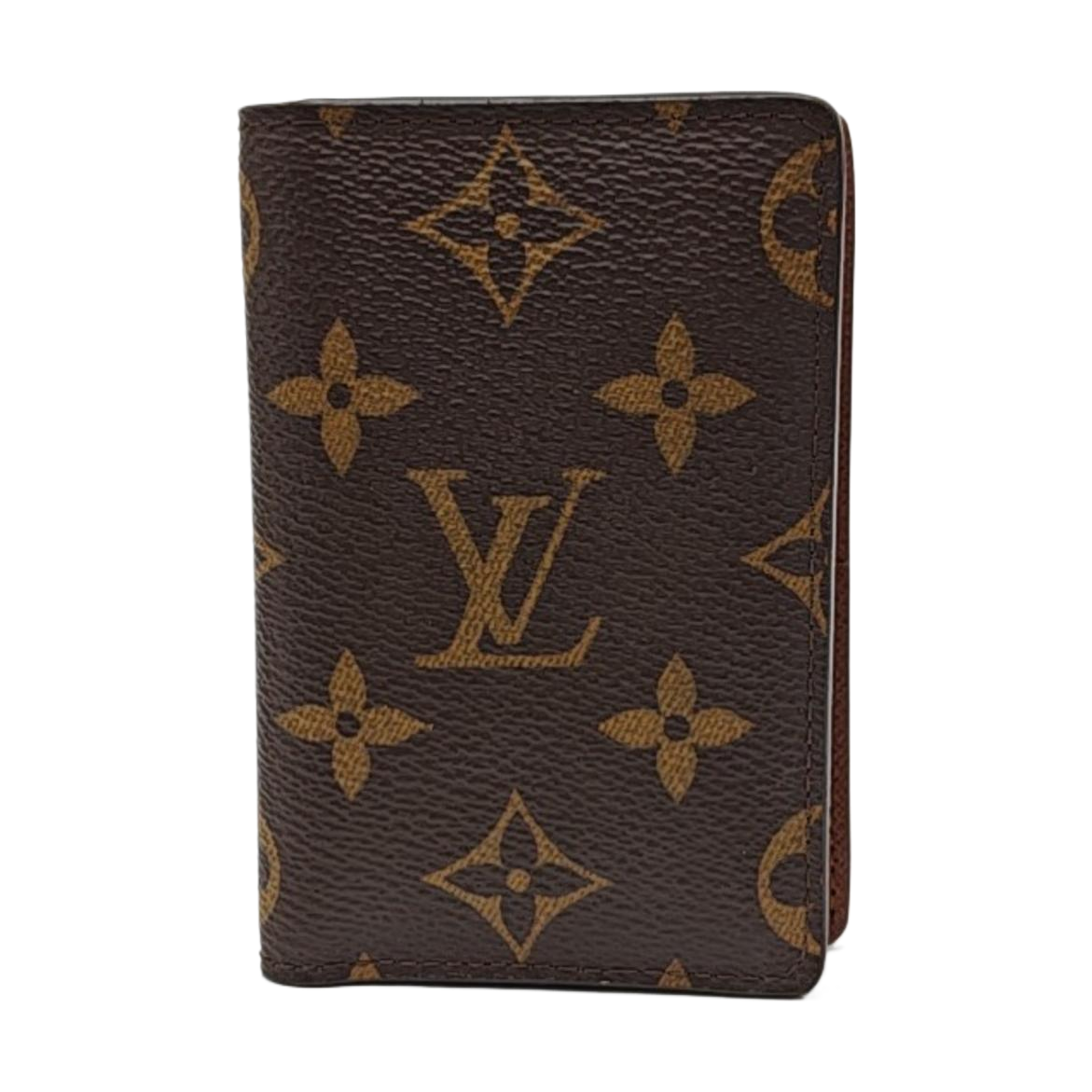 JAMES Monogram Coated Canvas Brown Card Holder