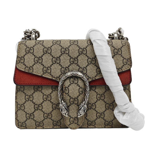 Dionysus Mini Monogram Coated Canvas Beige