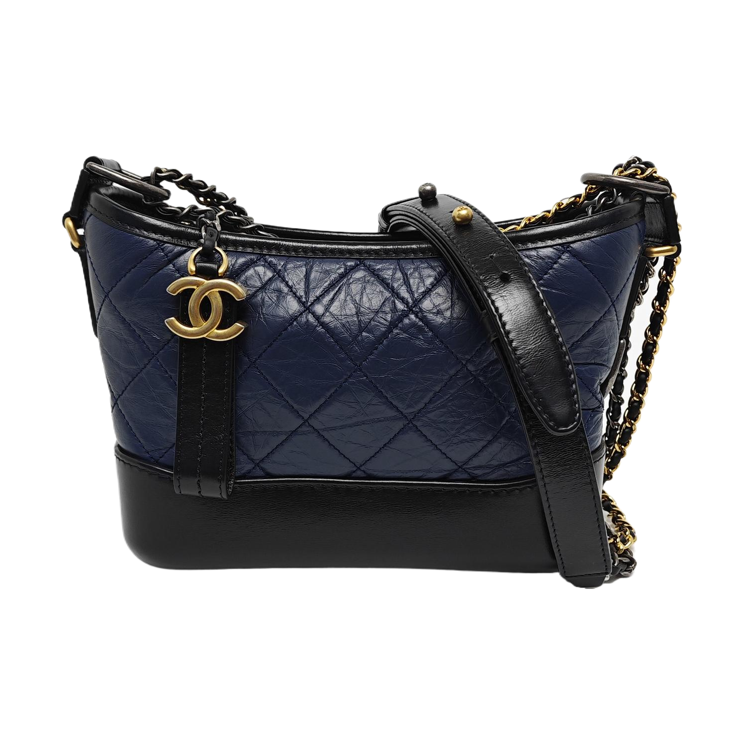 Authenticated pre-owned  GABRIELLE Small Quilted Calfskin Blue - Shoulder Bag at Looply