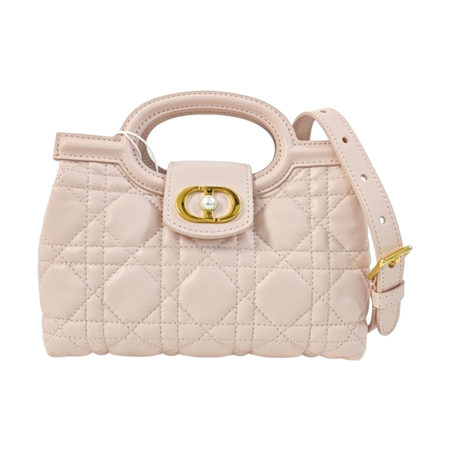 Jolie Top Handle Mini Cannage Lambskin Pink