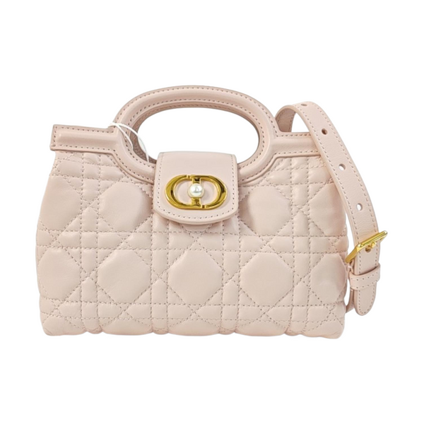 Jolie Top Handle Mini Cannage Lambskin Pink