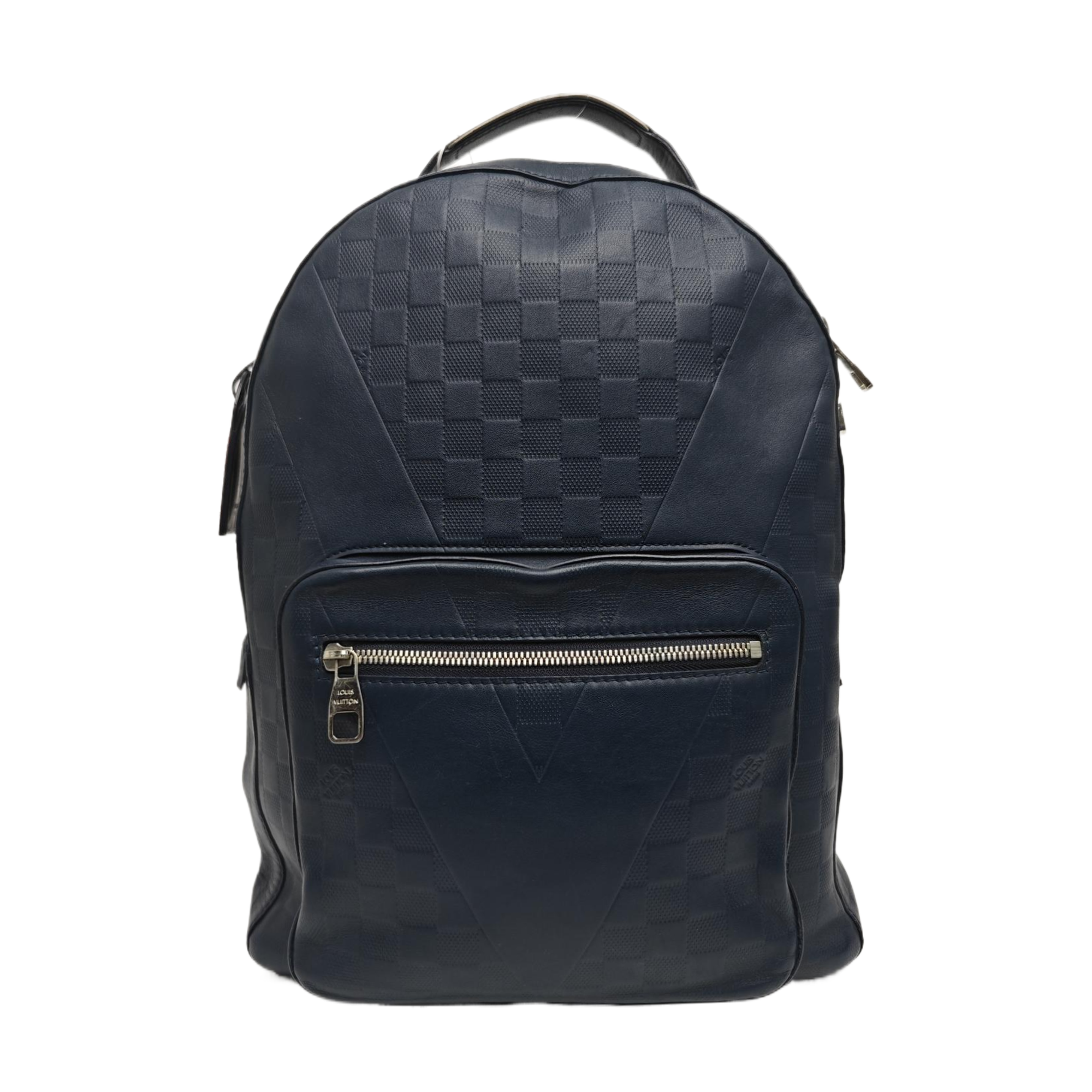 Damier Calfskin Backpack Blue