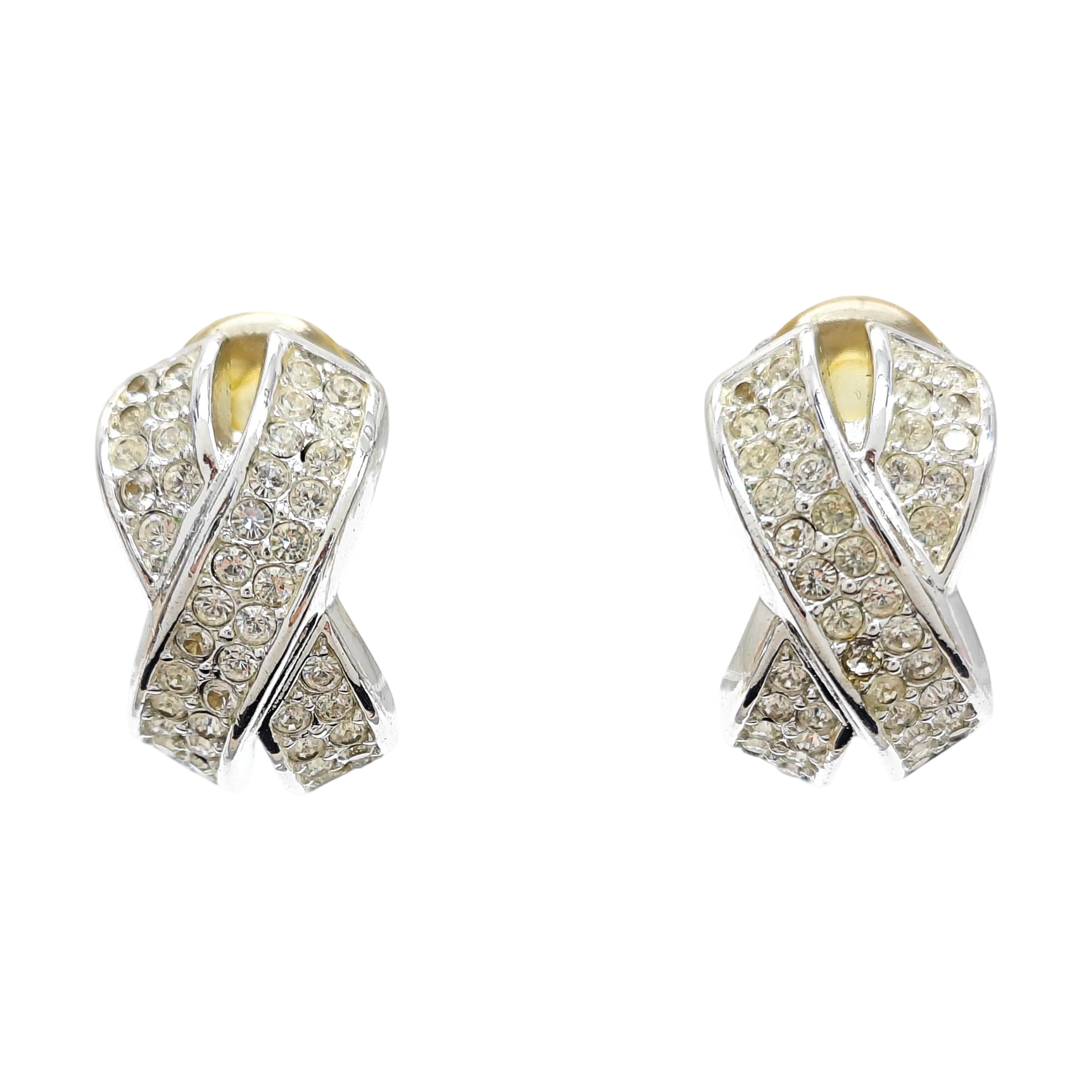 Metal Silver Clip On Earrings