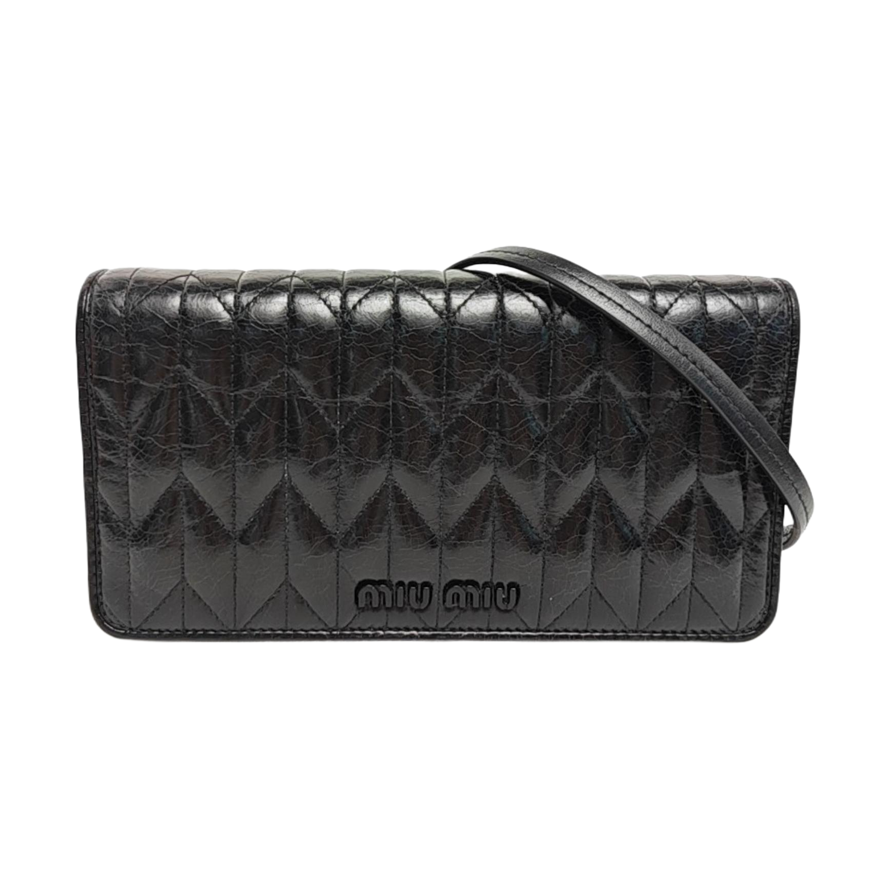 Quilted Calfskin Shoulder Bag Black