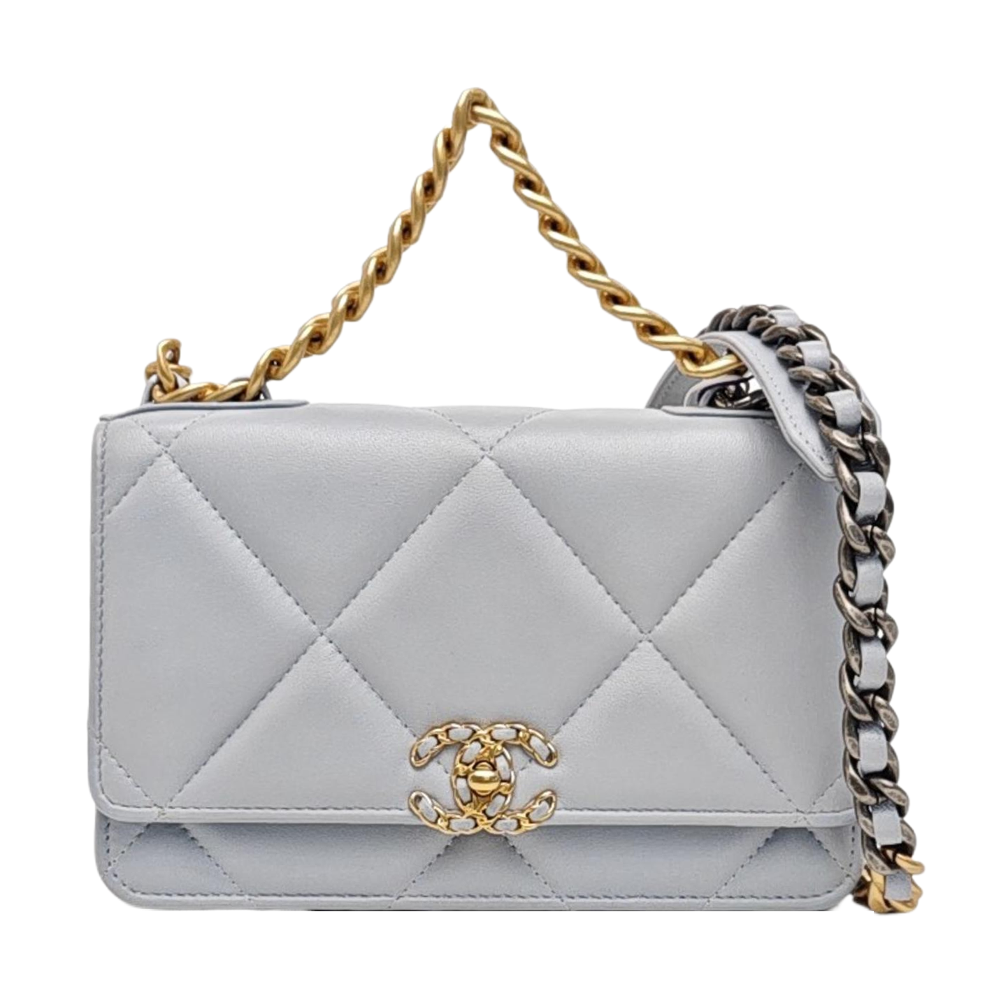 CHANEL 19 WOC Quilted Lambskin Blue