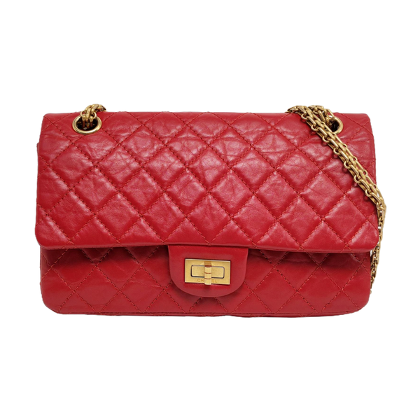 2.55 225 (small) Quilted Calfskin Red