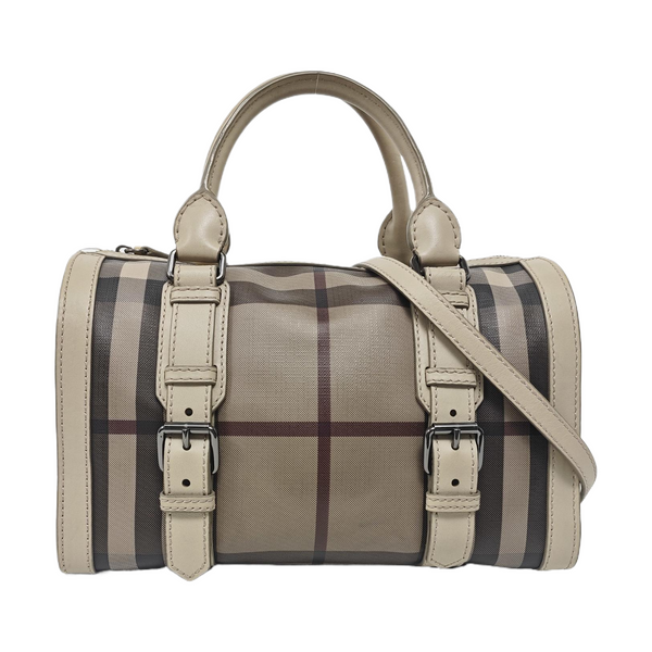 Coated Canvas Shoulder Bag Gray