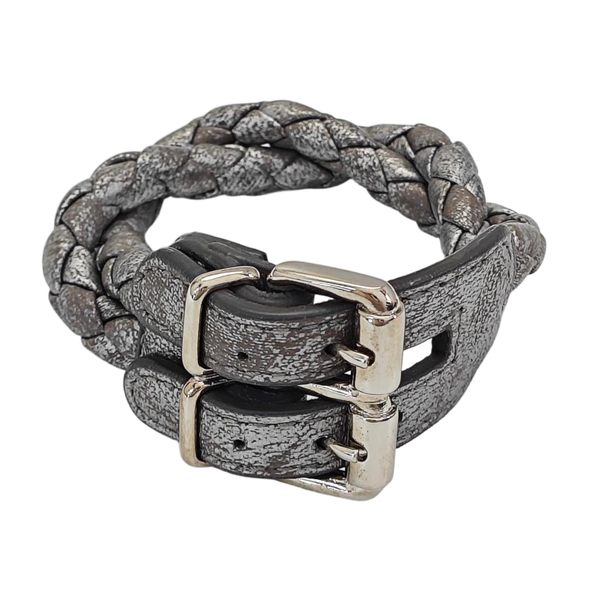 Leather Gray Bangle
