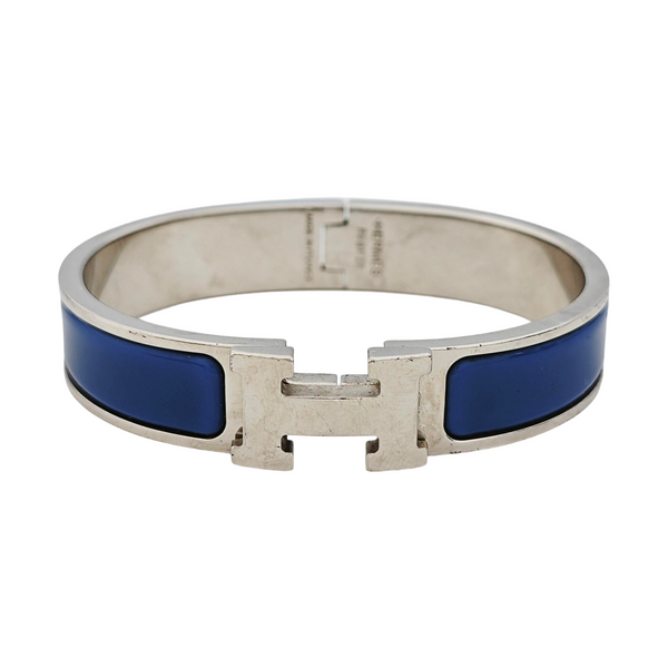 Clic H Metal Silver Bangle