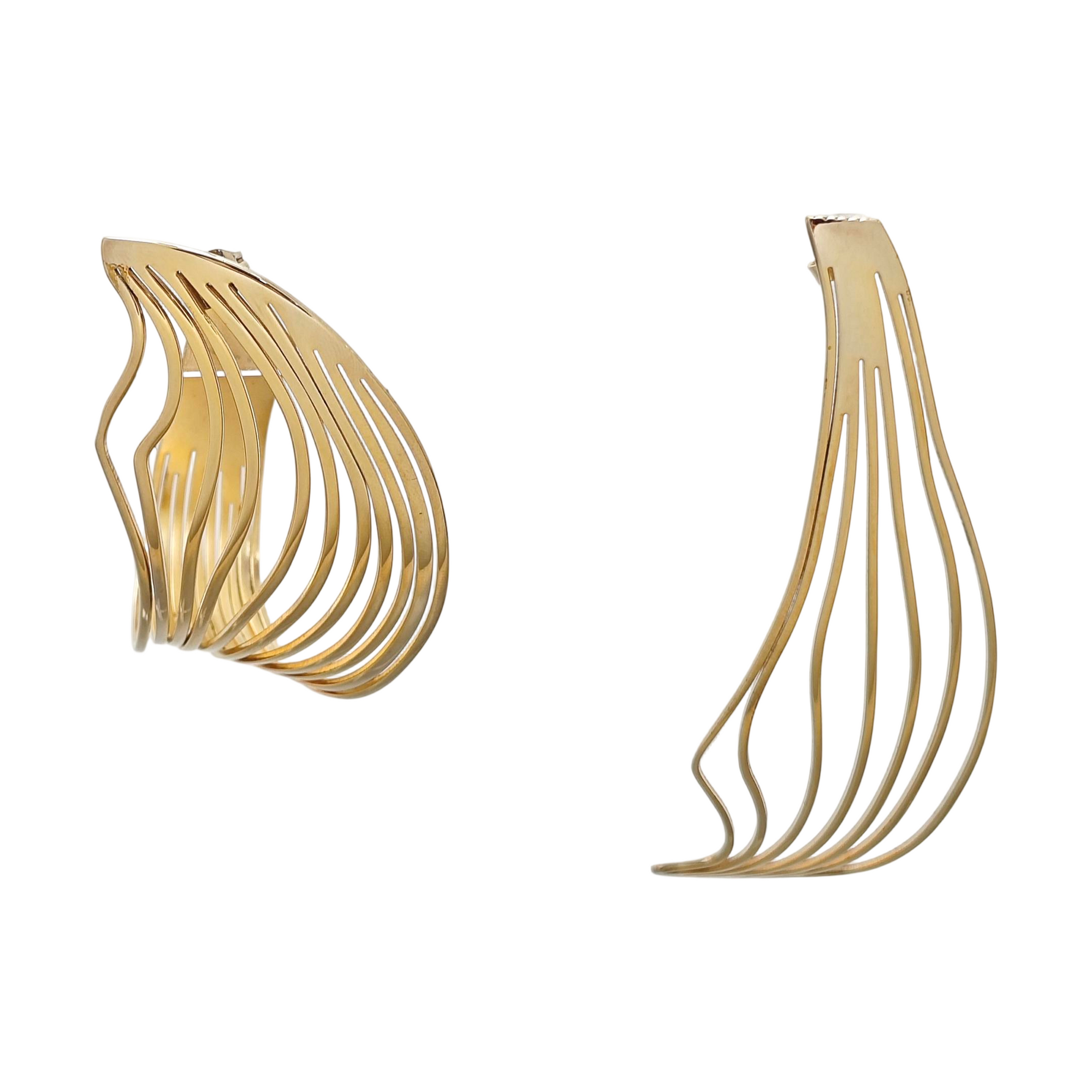 Metal Gold Stud Earrings