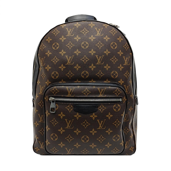 JOSH Monogram Coated Canvas Brown