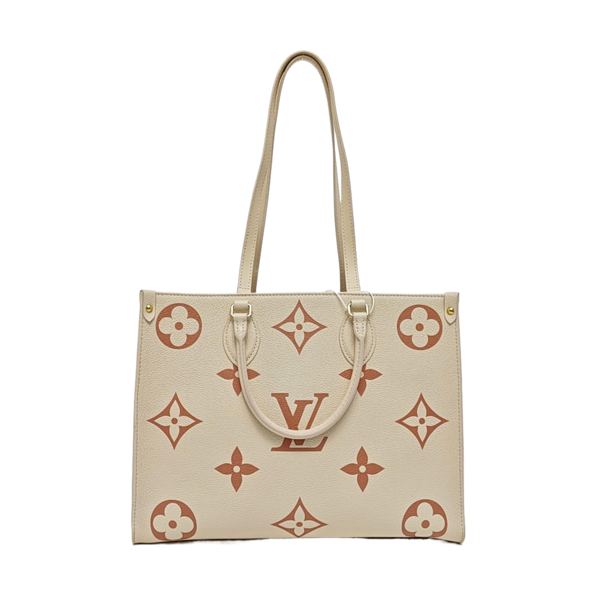 ONTHEGO MM Monogram Calfskin Beige