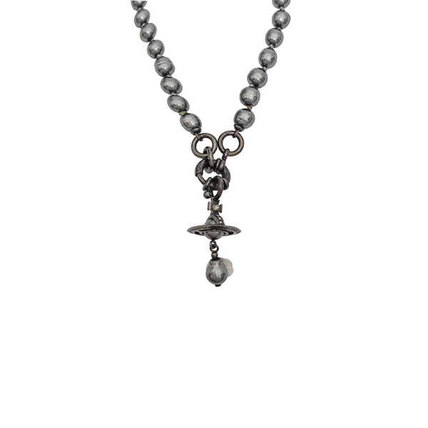 Faux Pearl Gray Necklace