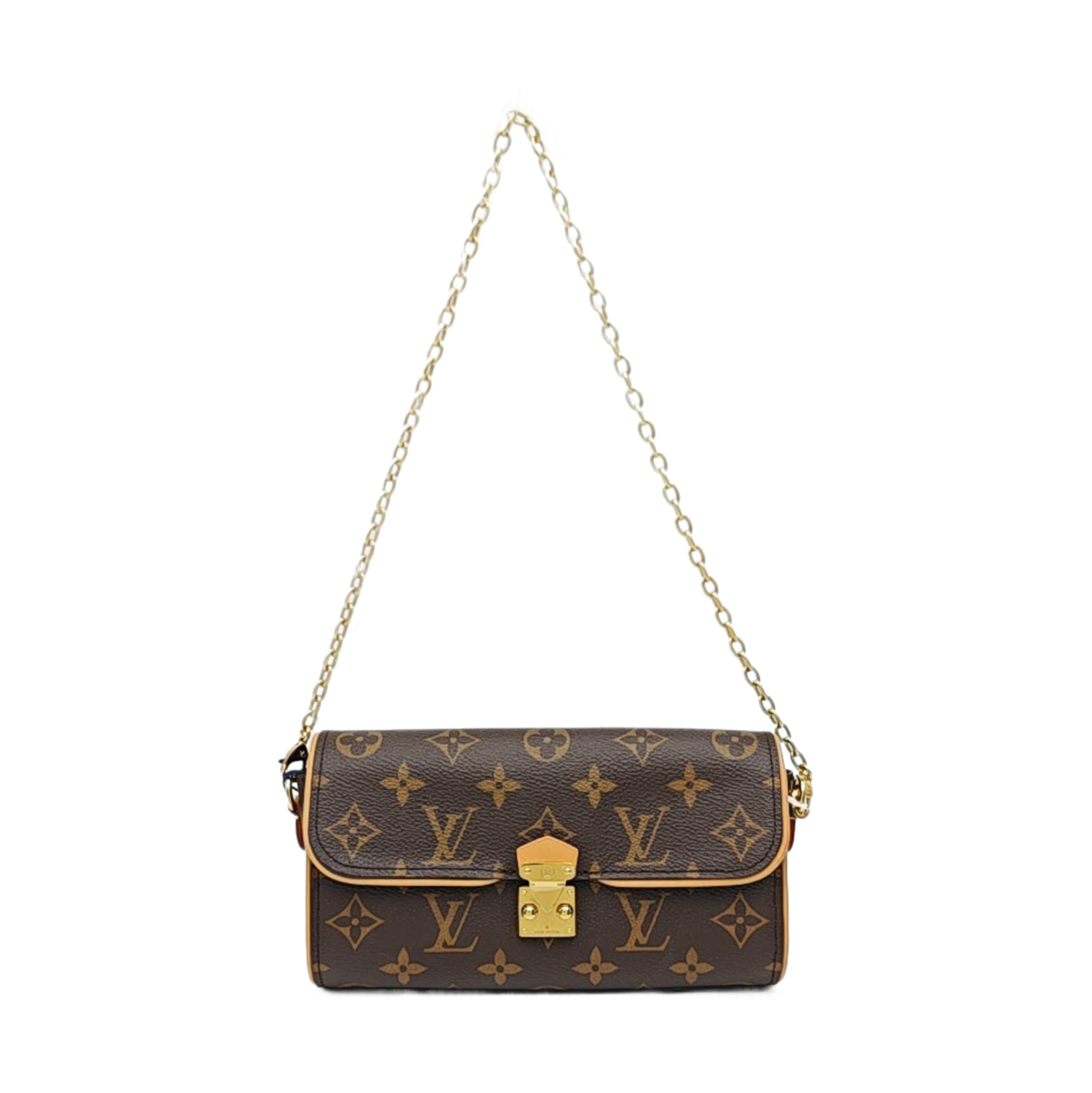 Pochette Camille Monogram Coated Canvas Brown