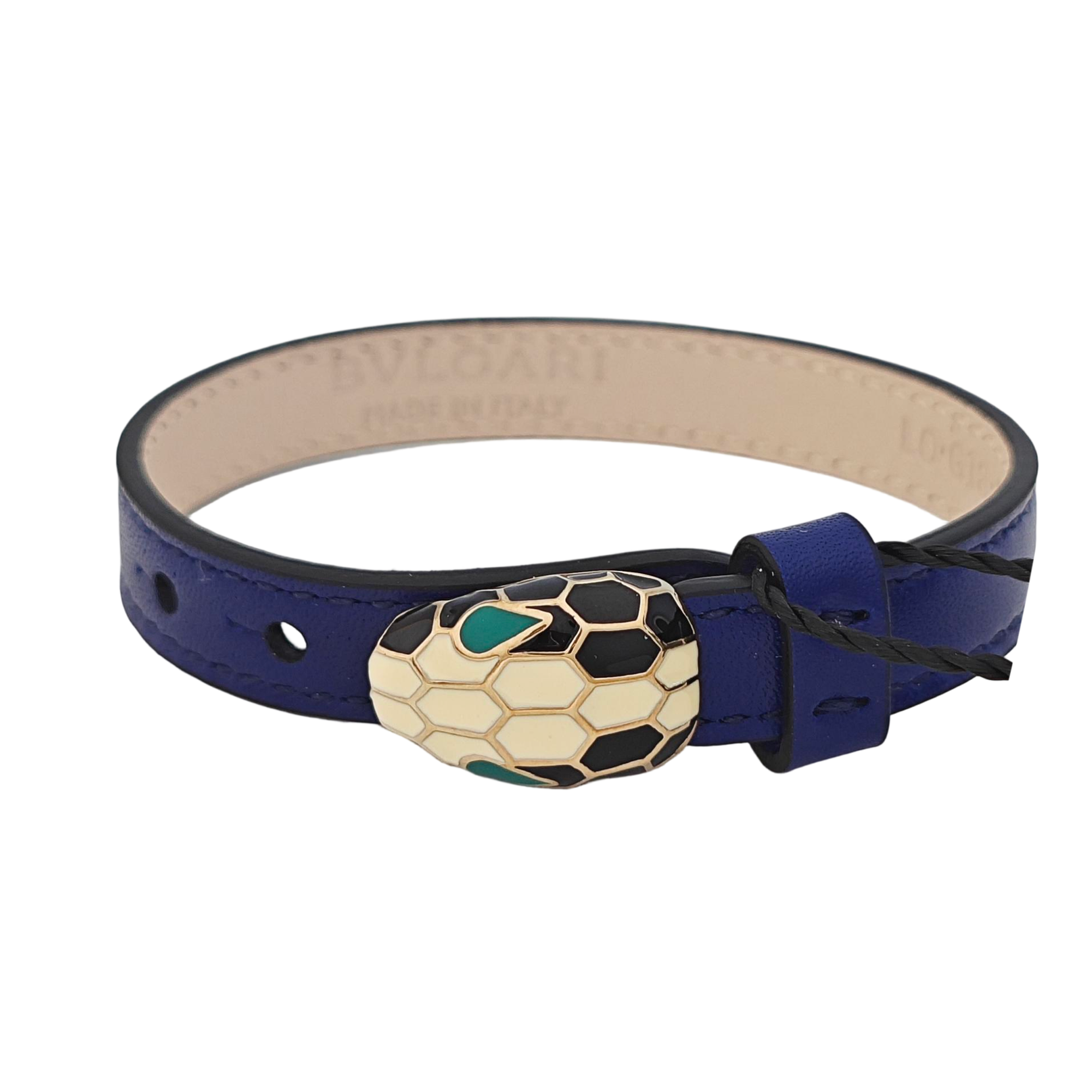SERPENTI Leather Blue Bangle