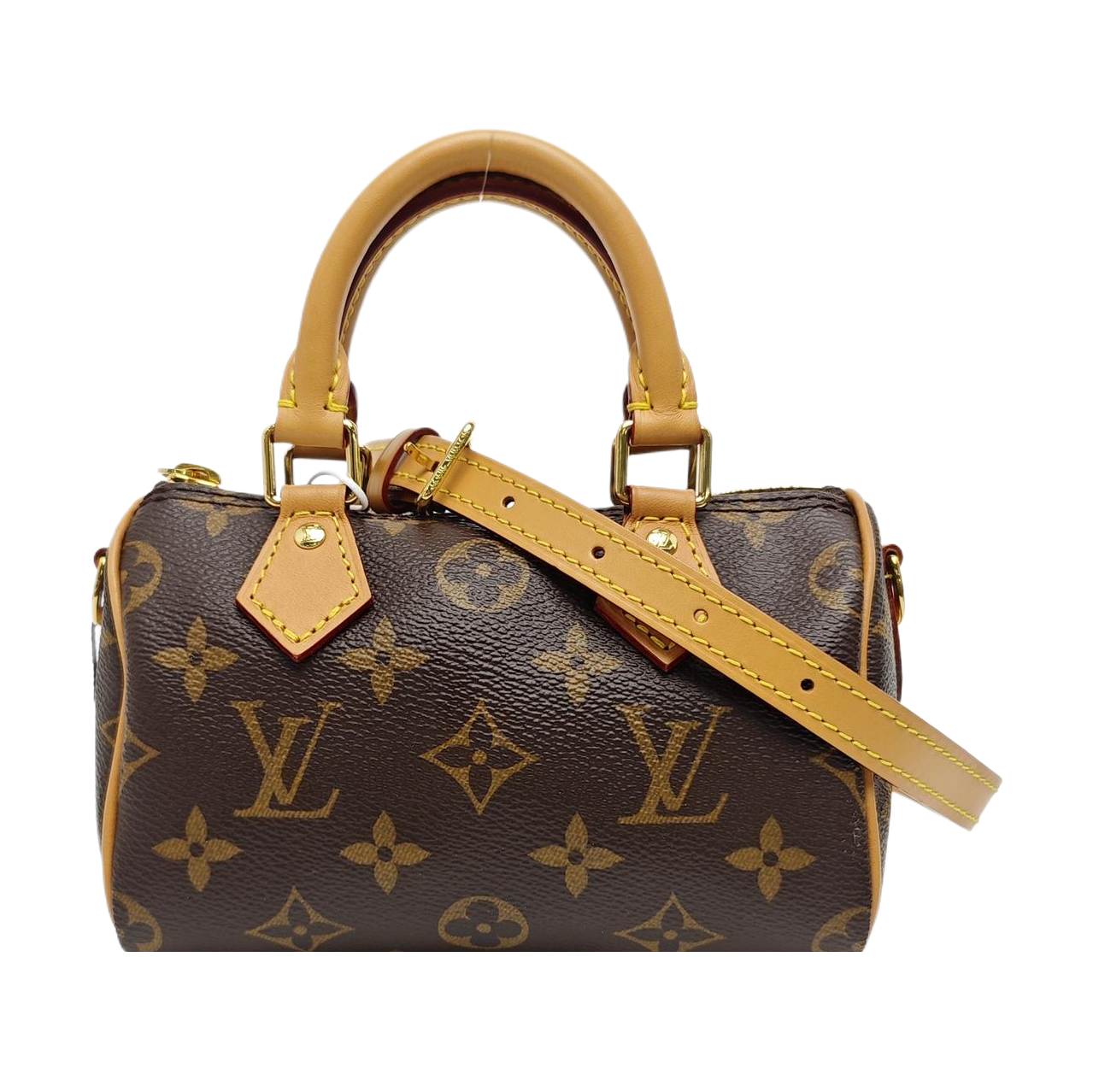 SPEEDY Nano Monogram Coated Canvas Brown