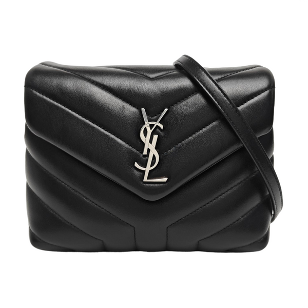 LOULOU Extra Small Chevron Calfskin Black