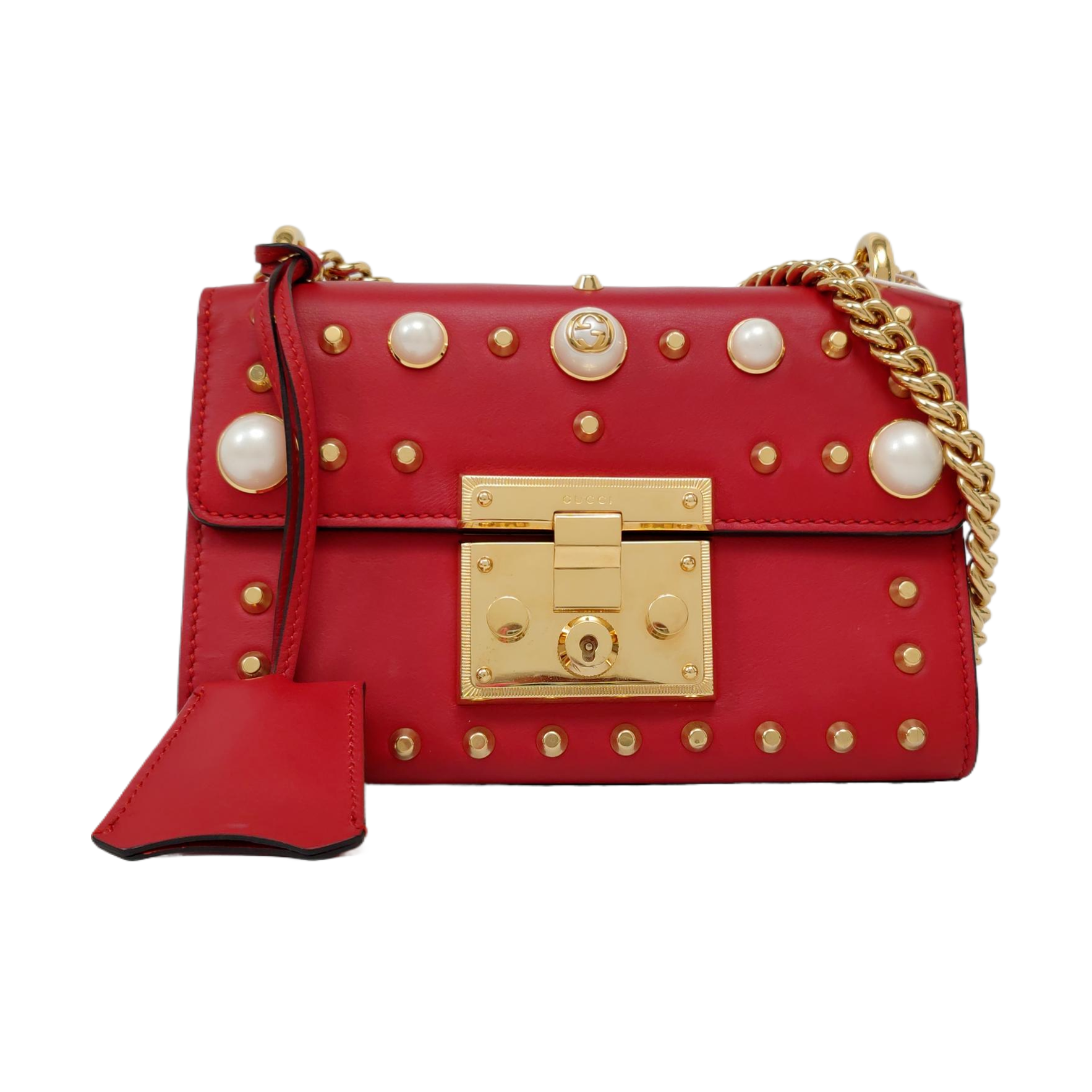 Authenticated pre-owned  Padlock Small Calfskin Red - Crossbody Bag at Looply