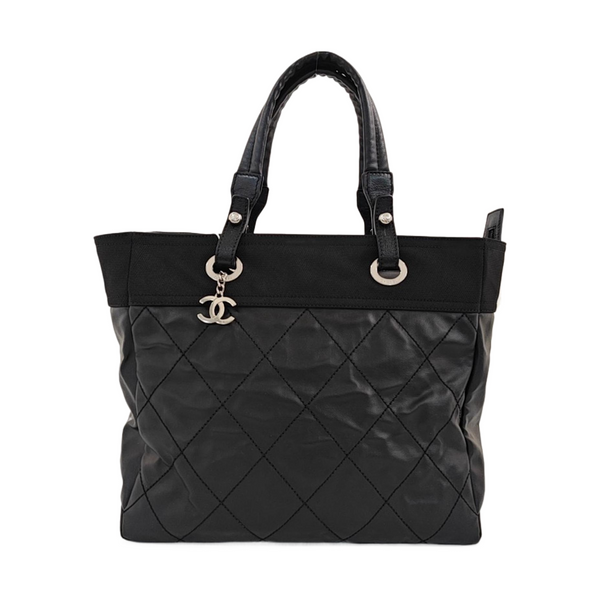 PARIS BIARRITZ Large Quilted Coated Canvas Black