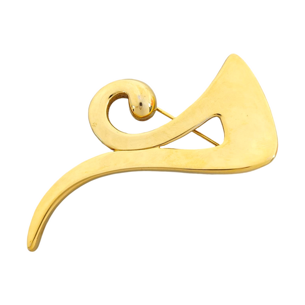 Metal Gold Brooch