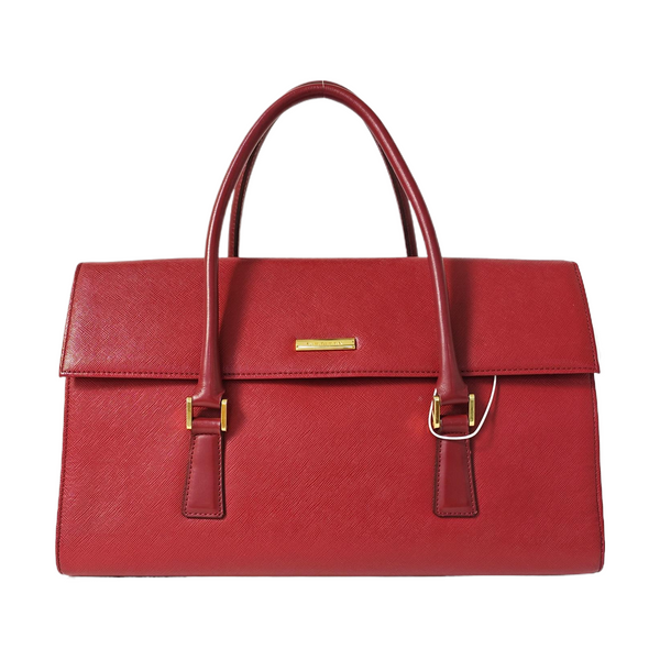 Calfskin Top Handle Bag Red