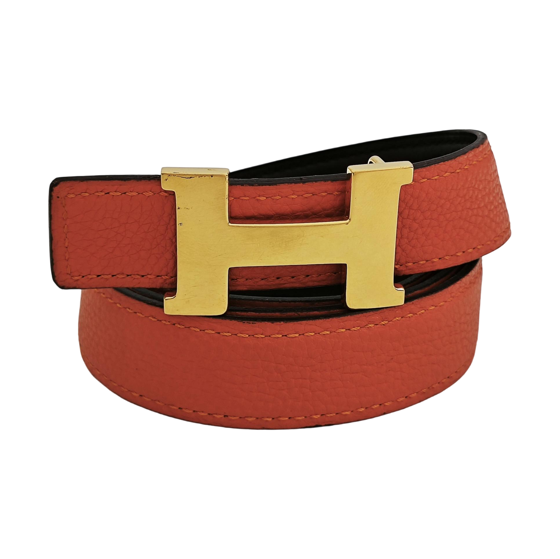 Leather Belt Orange
