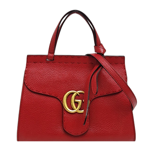GG Marmont Medium Calfskin Red