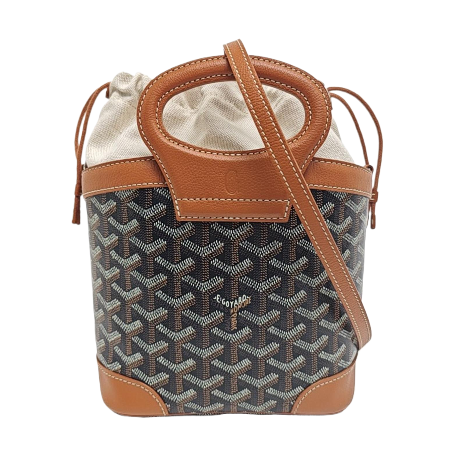 Coated Canvas Shoulder Bag Mini Black