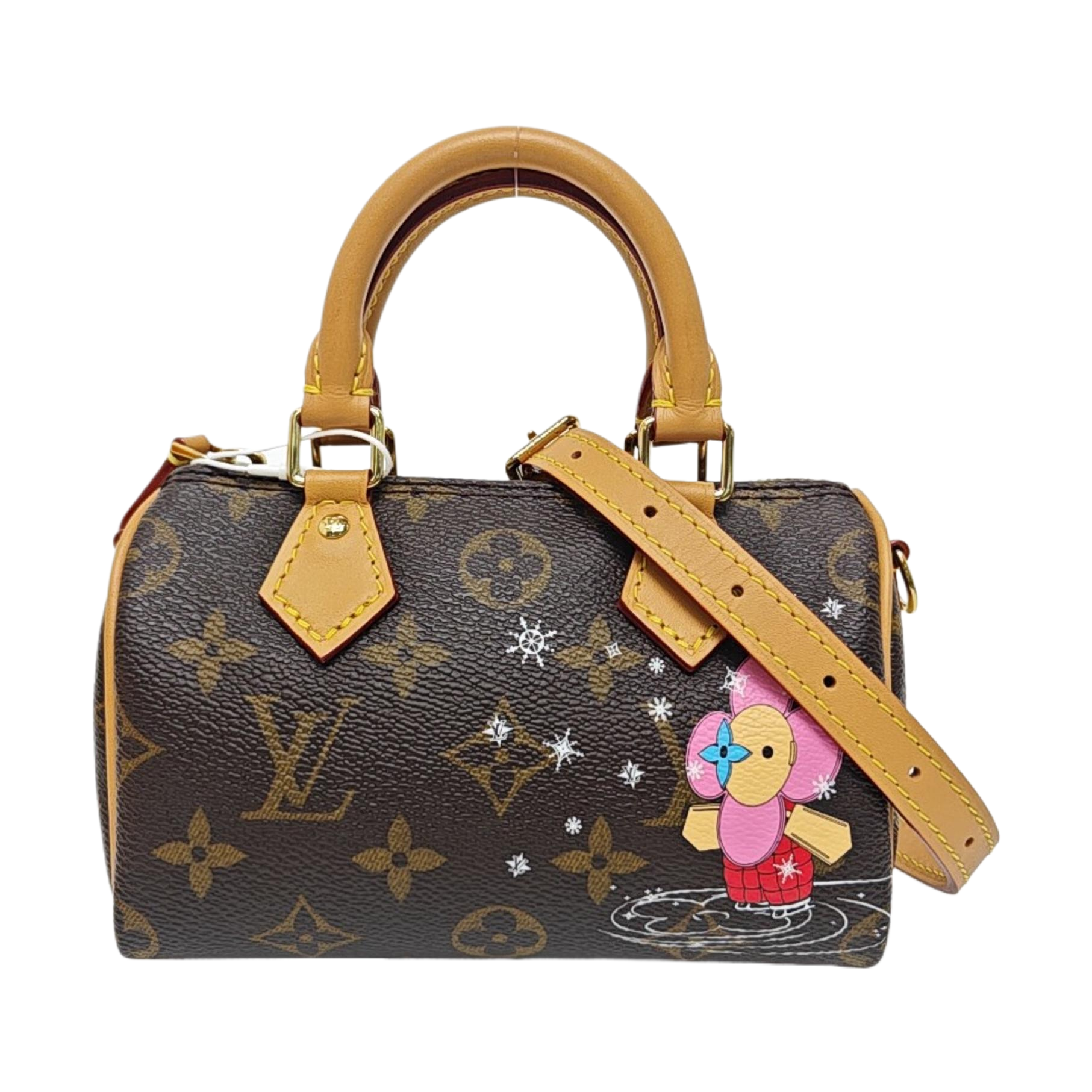 SPEEDY Nano Monogram Coated Canvas Brown