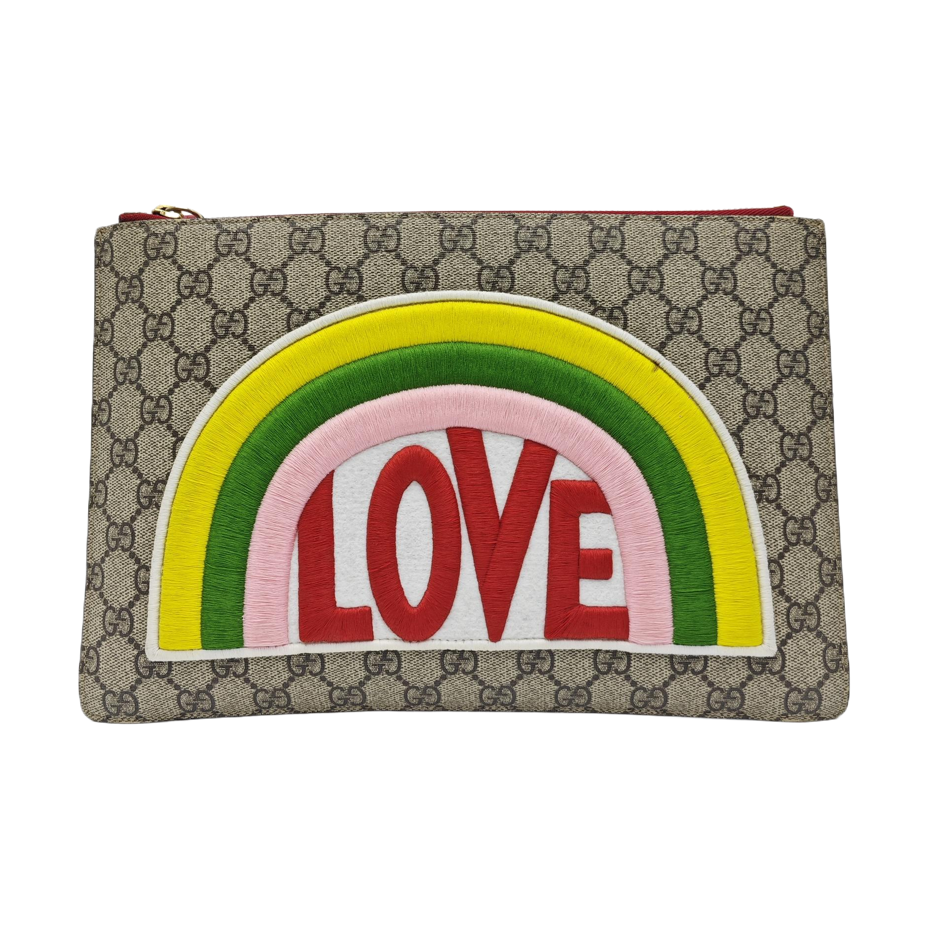 Monogram Coated Canvas Clutch Black