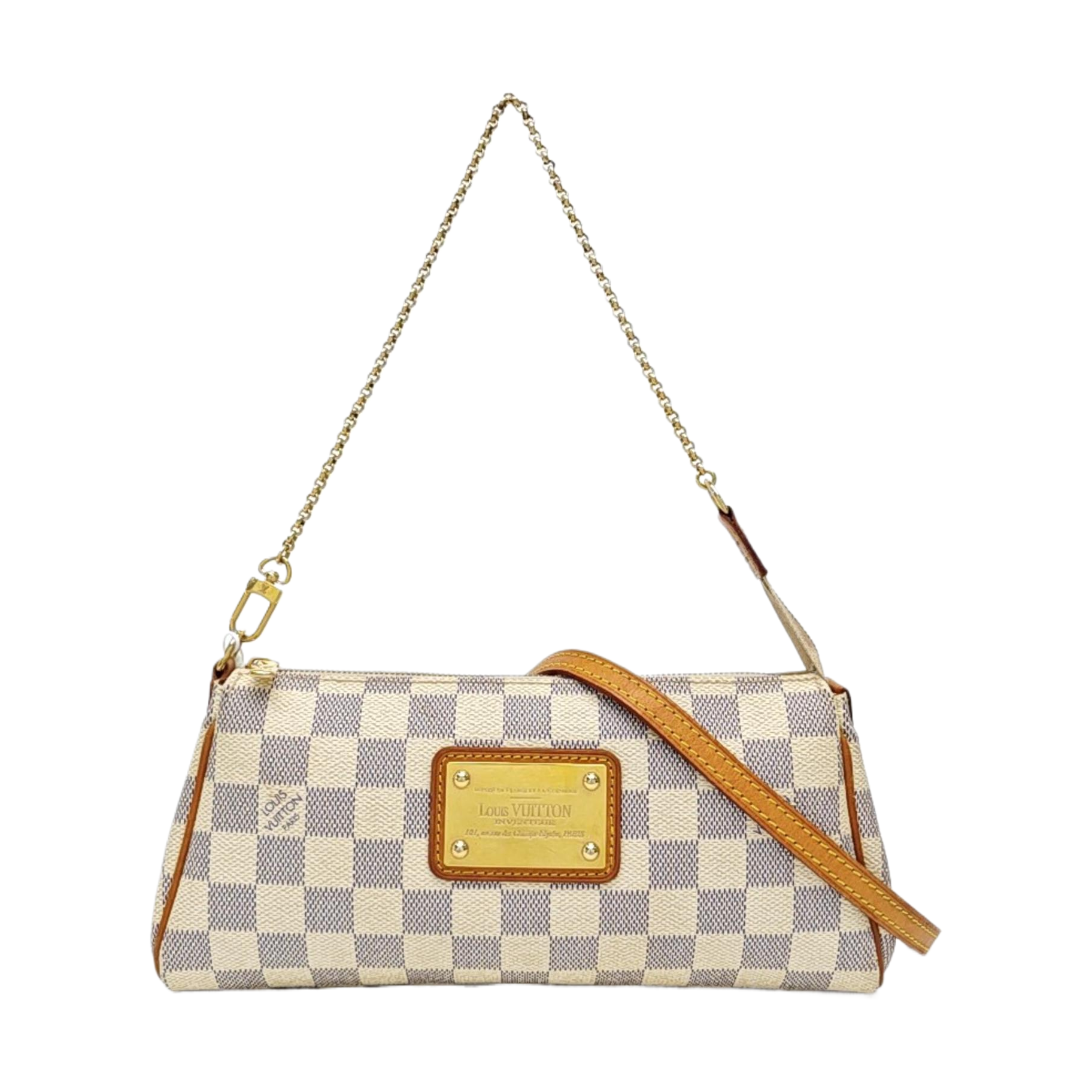 EVA Damier Azur Coated Canvas White