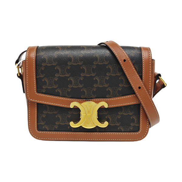 TRIOMPHE Small Coated Canvas Brown