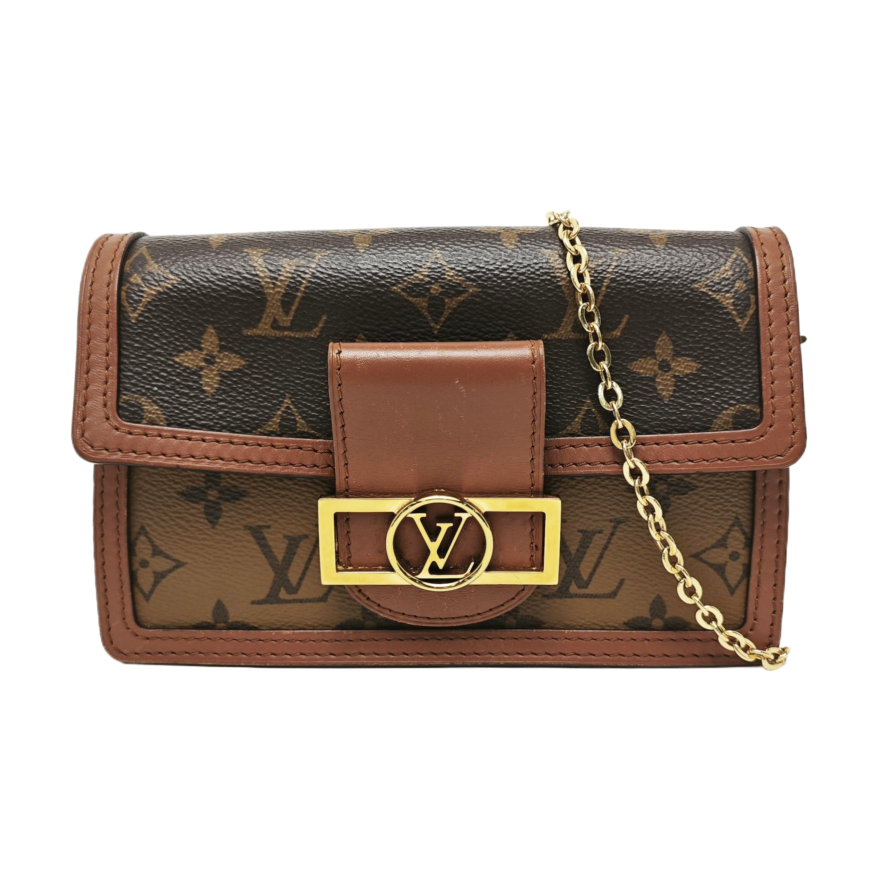 DAUPHINE WOC Monogram Coated Canvas Brown