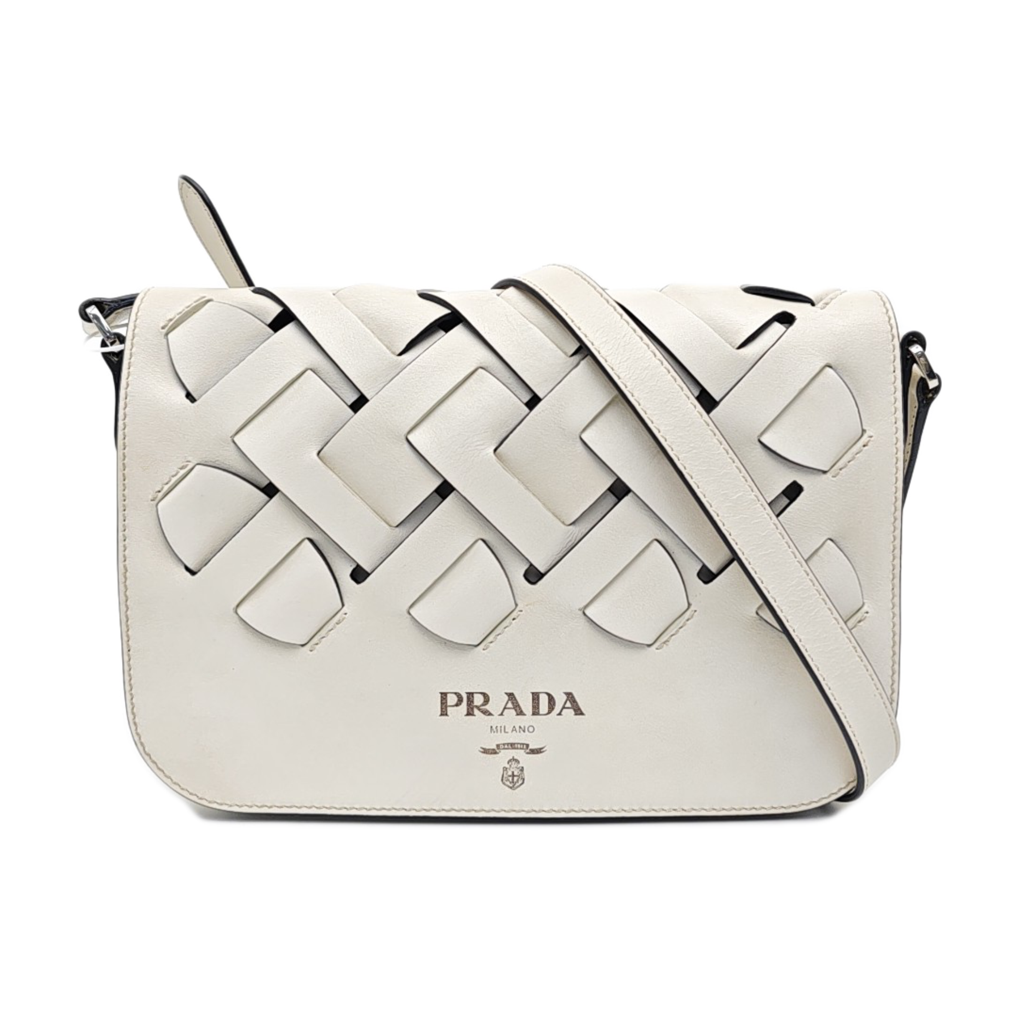 Calfskin Shoulder Bag White