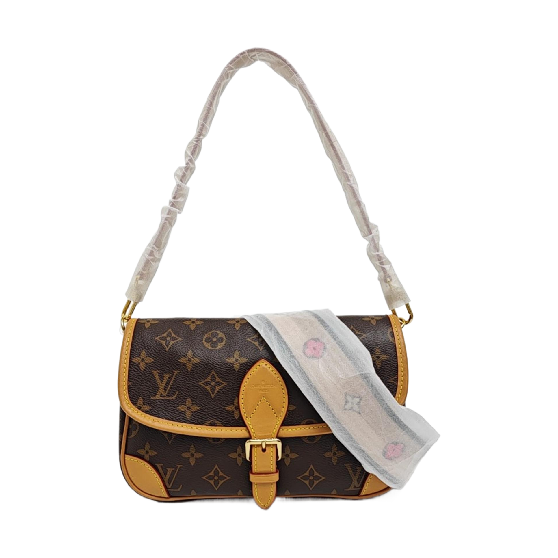 DIANE Monogram Coated Canvas Brown