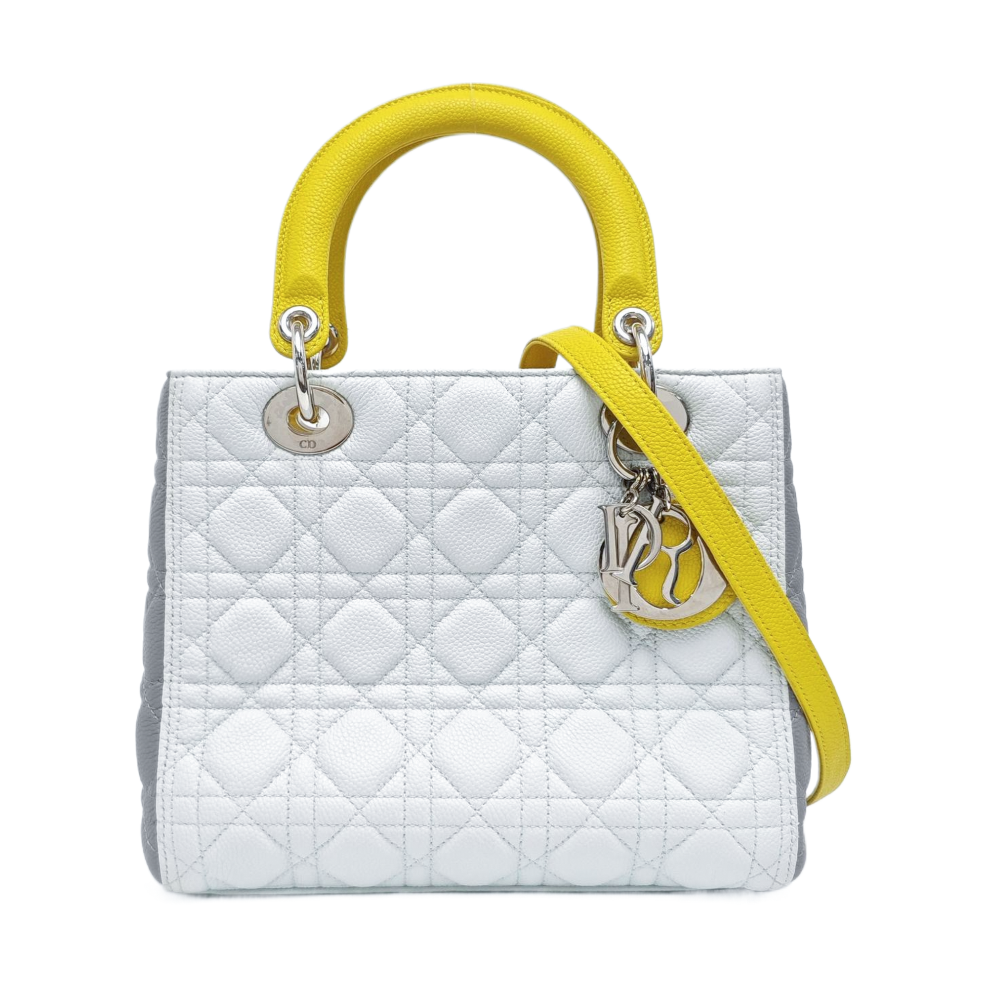 Lady Dior Medium Cannage Calfskin Blue
