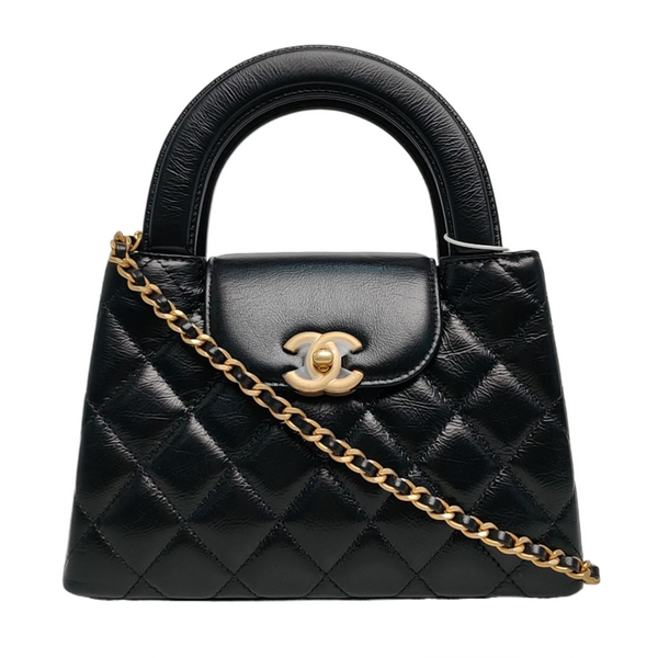 KELLY Mini Quilted Calfskin Black