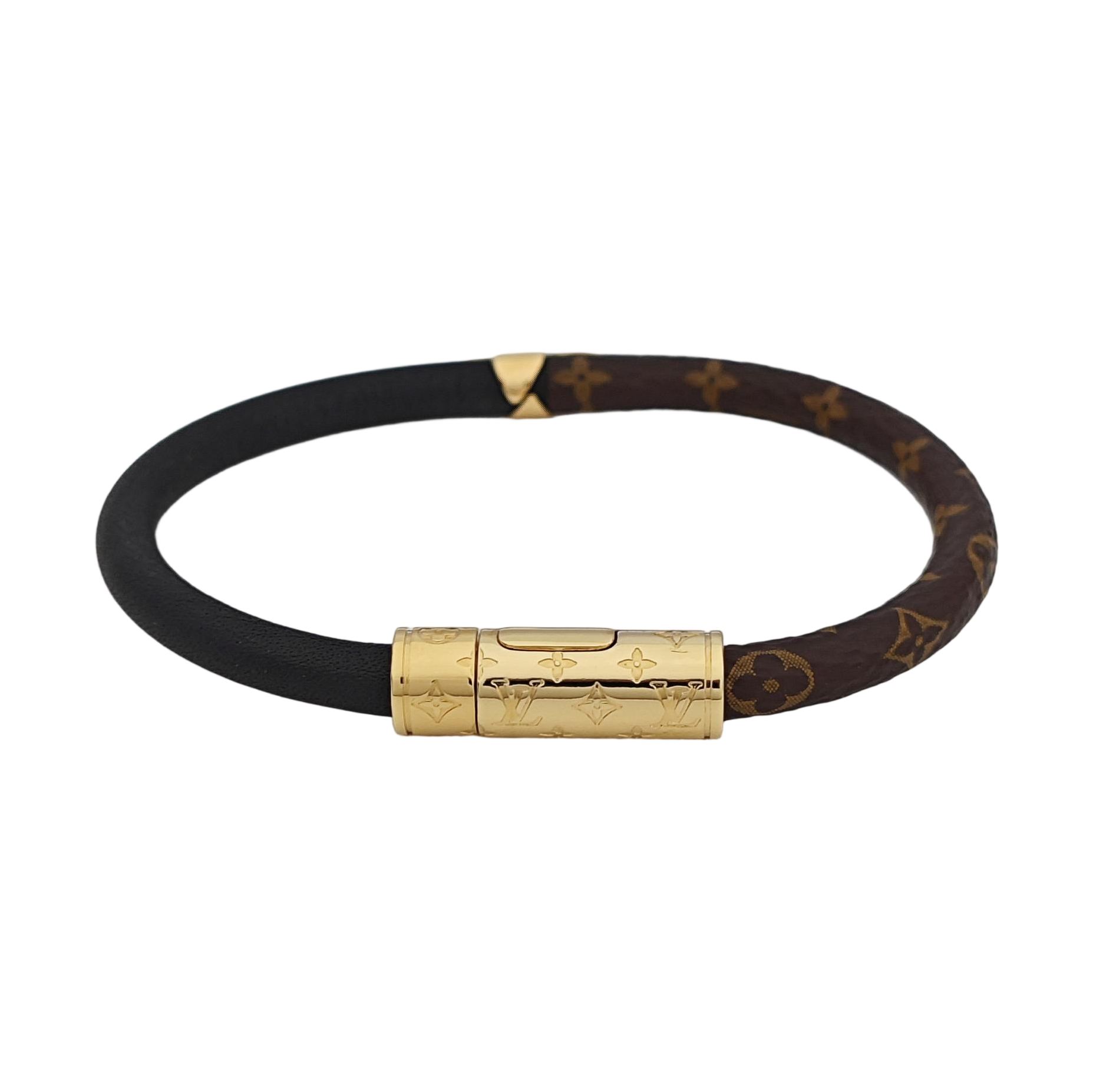 DAILY CONFIDENTIAL Leather Brown Bangle