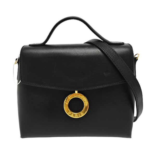 Leather Shoulder Bag Black