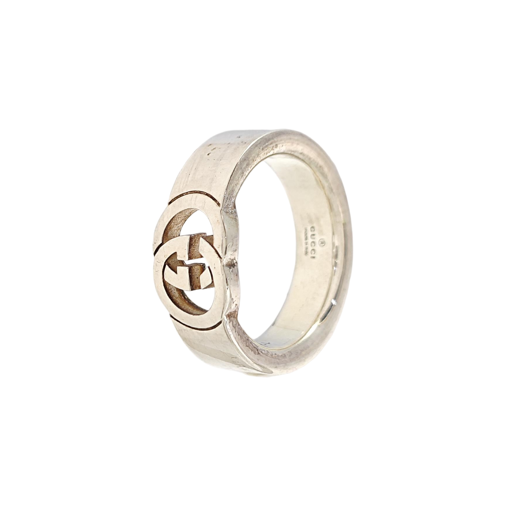 Interlocking G 925 Sterling Silver Ring HK 13